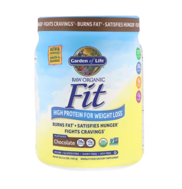 Garden of Life, RAW Organic Fit, High Protein for Weight Loss, Chocolate, 16.3 oz (461 g)