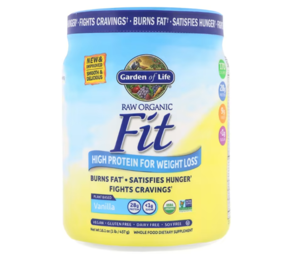 Garden of Life, RAW Organic Fit, High Protein for Weight Loss, Vanilla, 16.1 oz (457 g)