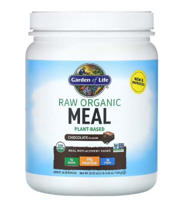 Garden of Life, RAW Organic Meal, Meal Replacement Shake, Chocolate , 1 lb 3.01 oz (539 g)