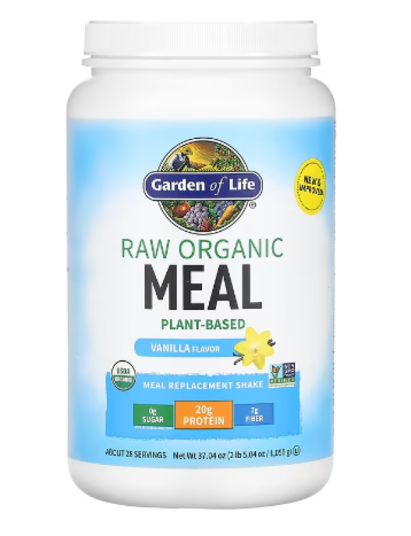 Garden of Life, RAW Organic Meal, Meal Replacement Shake, Vanilla, 37.04 oz (1,050 g)