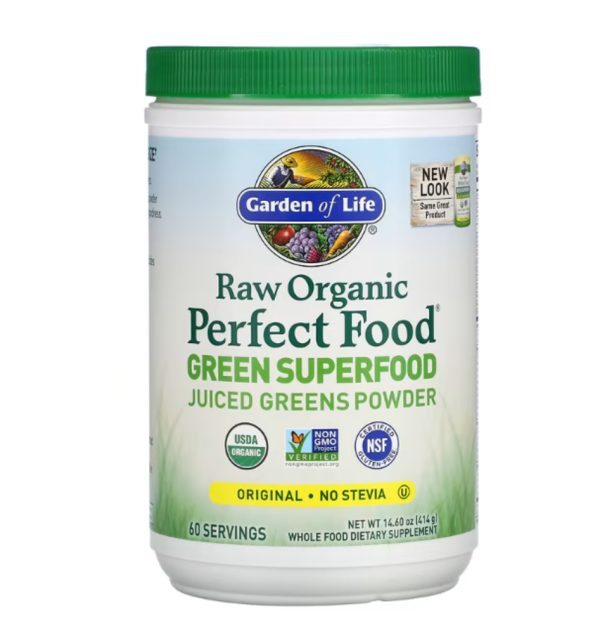 Garden of Life, Raw Organic Perfect Food, Green Superfood, Juiced Greens Powder, Original, 14.6 oz (414 g)