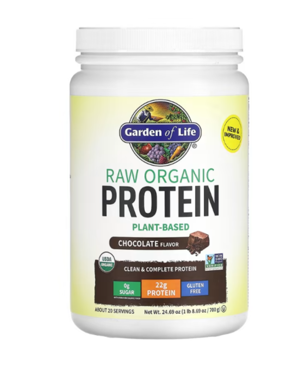 Garden of Life, RAW Organic Protein, Plant-Based, Chocolate, 24.69 oz (700 g)