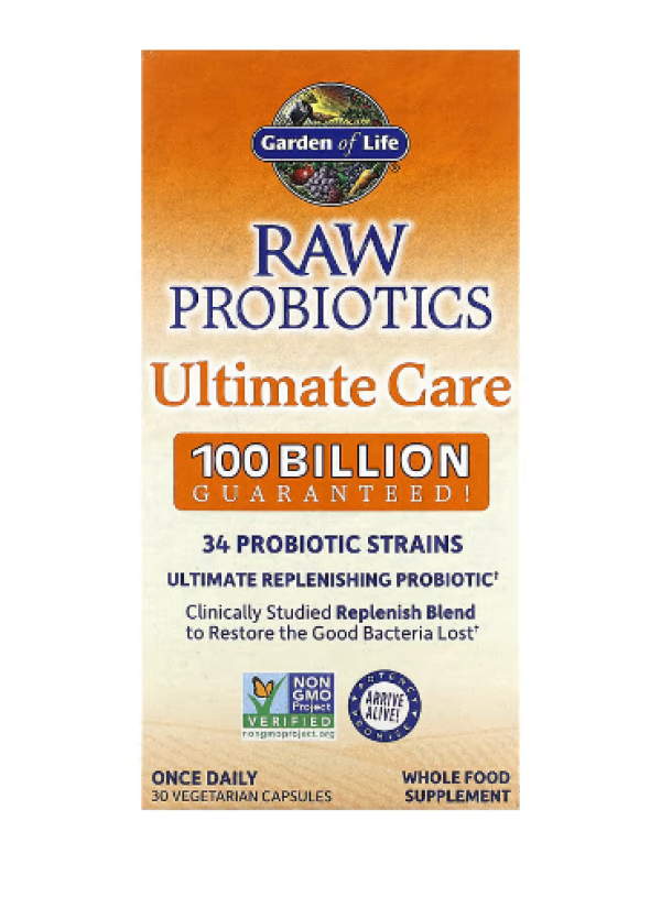 Garden of Life, RAW Probiotics, Ultimate Care, 30 Vegetarian Capsules