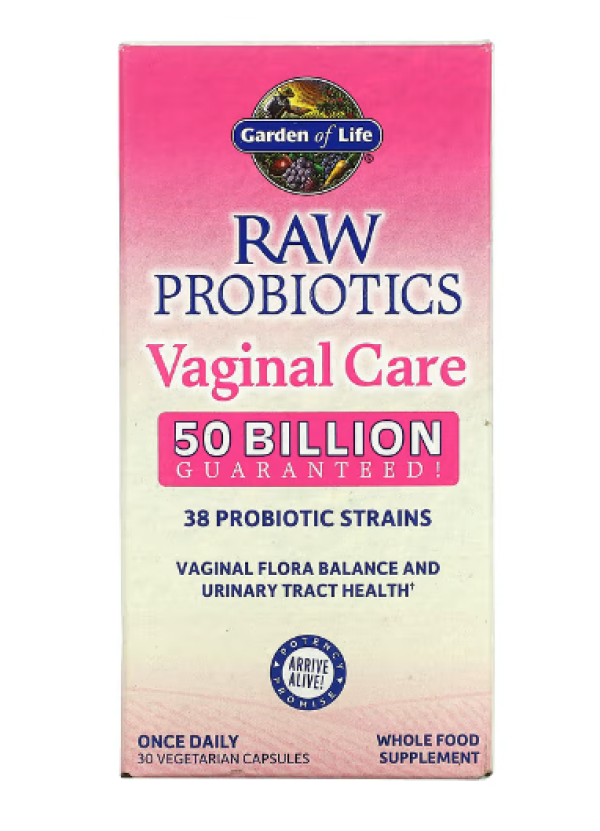 Garden of Life, RAW Probiotics, Vaginal Care, 50 Billion, 30 Vegetarian Capsules
