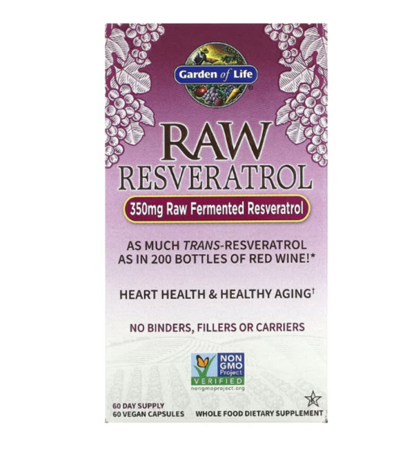 Garden of Life, RAW Resveratrol, 350 mg, 60 Vegan Capsules