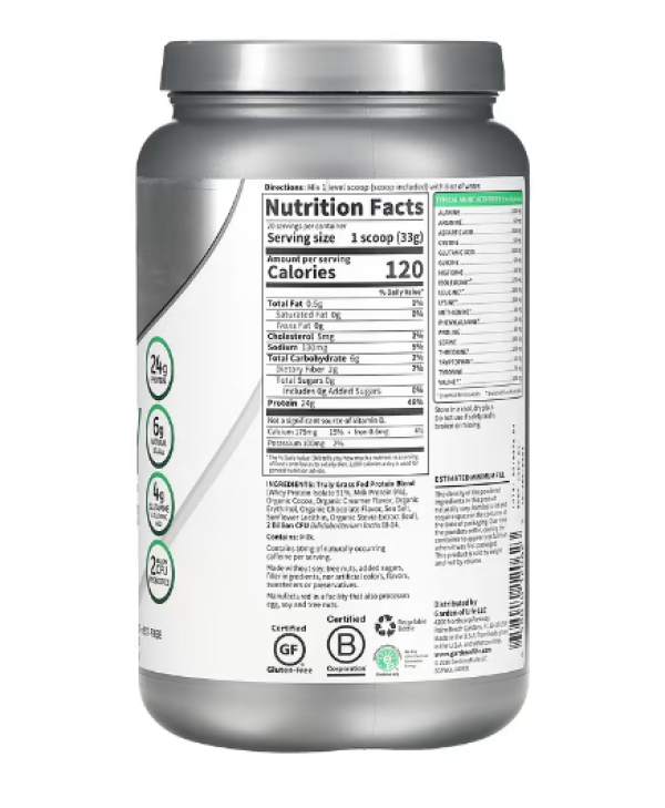 Garden of Life, Sport, Certified Grass Fed Whey, Chocolate, 23.28 oz (660 g)