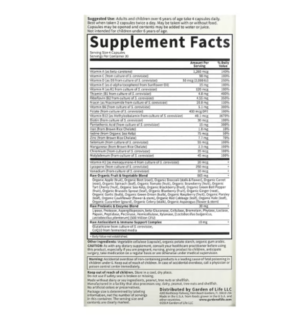 Garden of Life, Vitamin Code, Family, Whole Food Multivitamin, 120 Vegetarian Capsules