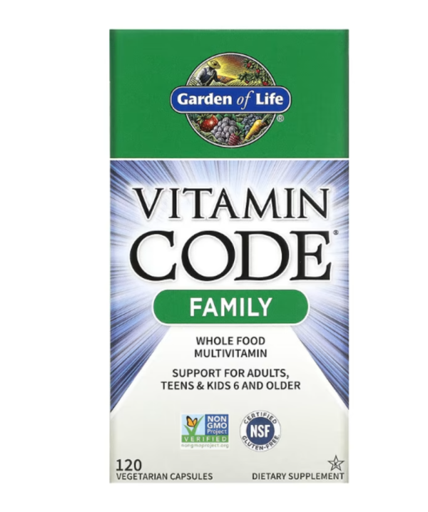Garden of Life, Vitamin Code, Family, Whole Food Multivitamin, 120 Vegetarian Capsules