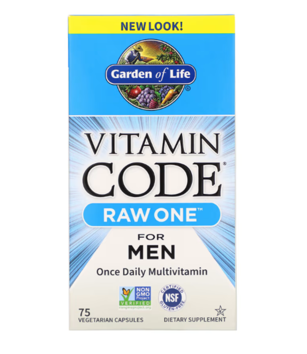 Garden of Life, Vitamin Code, RAW One, Once Daily Multivitamin For Men, 75 Vegetarian Capsules
