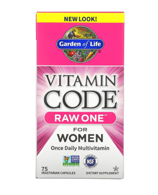 Garden of Life, Vitamin Code, RAW One, Once Daily Multivitamin for Women, 75 Vegetarian Capsules