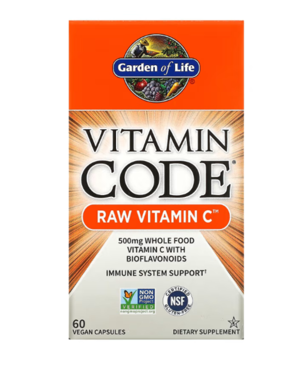 Garden of Life, Vitamin Code, RAW Vitamin C, 60 Vegan Capsules