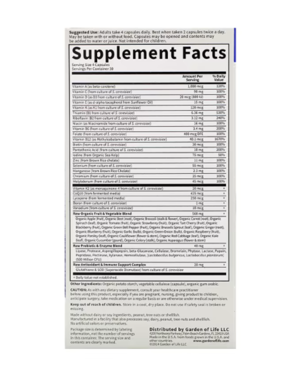 Garden of Life, Vitamin Code, Whole Food Multivitamin for Men, 120 Vegetarian Capsules