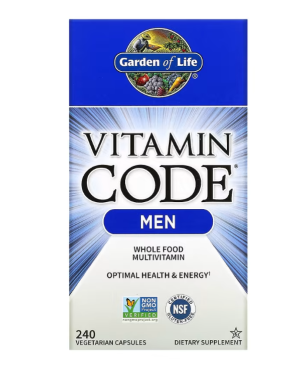 Garden of Life, Vitamin Code, Whole Food Multivitamin for Men, 240 Vegetarian Capsules