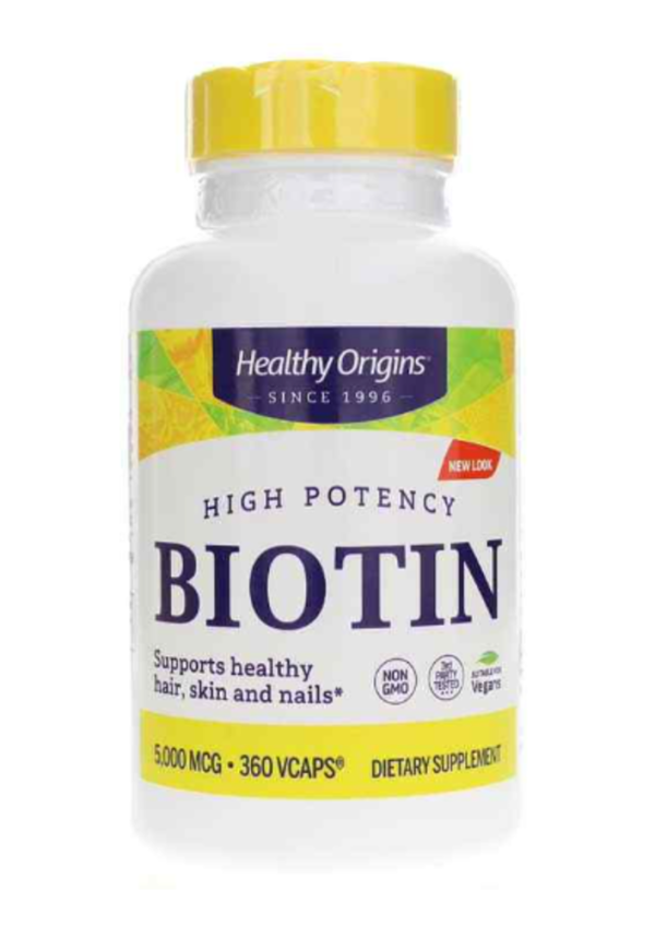 Healthy Origins, Biotin, High Potency, 5,000 mcg, 360 Vcaps