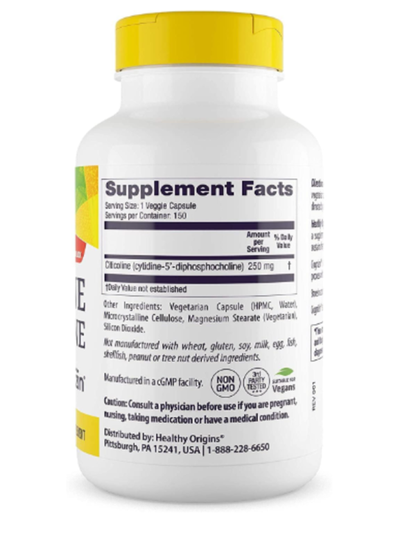 Healthy Origins, Cognizin Citicoline, 250 mg, 150 Veggie Caps