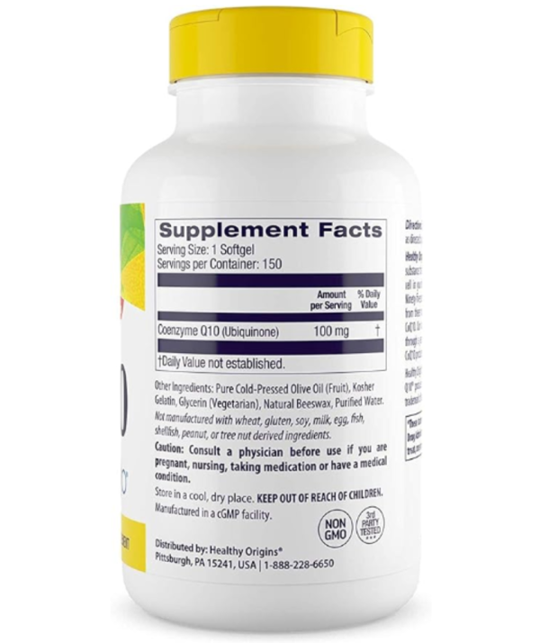 Healthy Origins CoQ10 Gels 100 mg - 150 Softgels