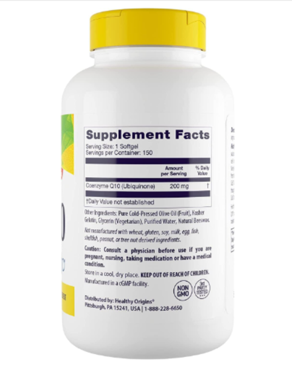 Healthy Origins, CoQ10, Kaneka Q10, 200 mg, 150 Softgels