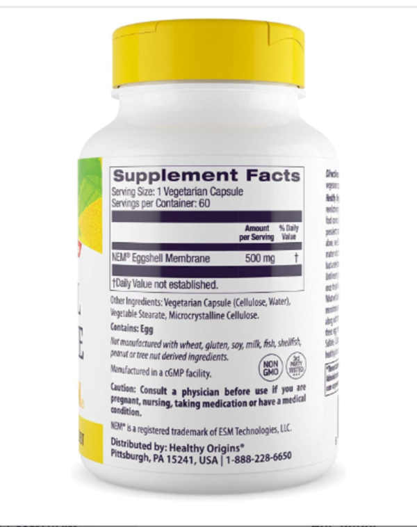 Healthy Origins, Eggshell Membrane, 500 mg, 60 Veggie Caps