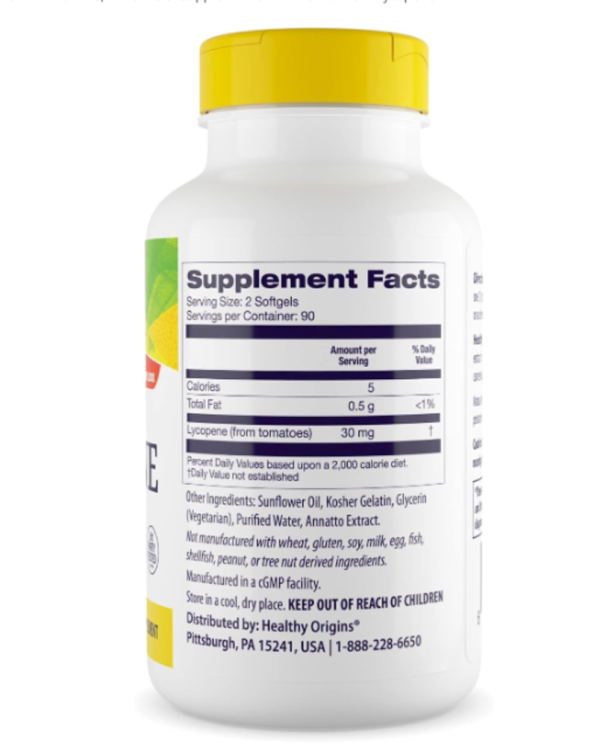 Healthy Origins, Lyc-O-Mato, Tomato Lycopene Complex, 15 mg, 180 Softgels