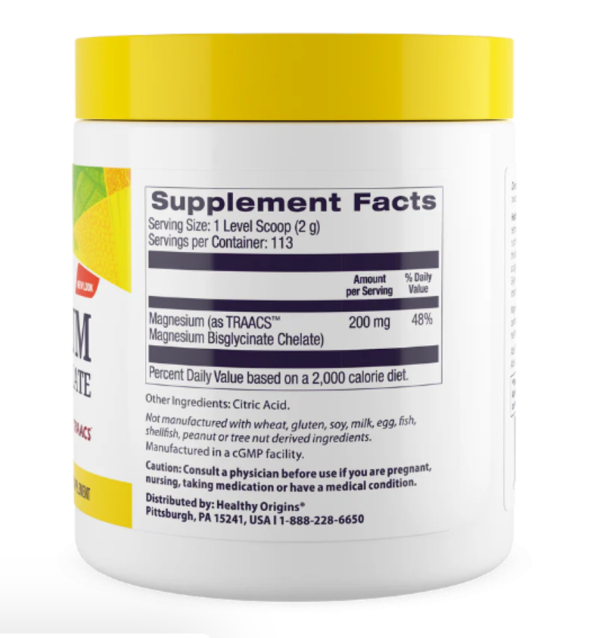 Healthy Origins Magnesium Bisglycinate Chelate -- 8 oz