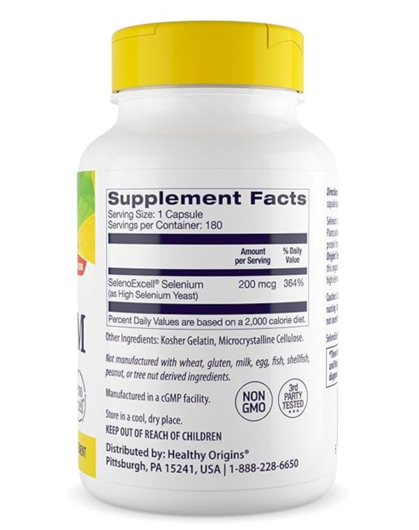Healthy Origins Natural Seleno Excell Selenium -- 200 mcg - 180 Capsules