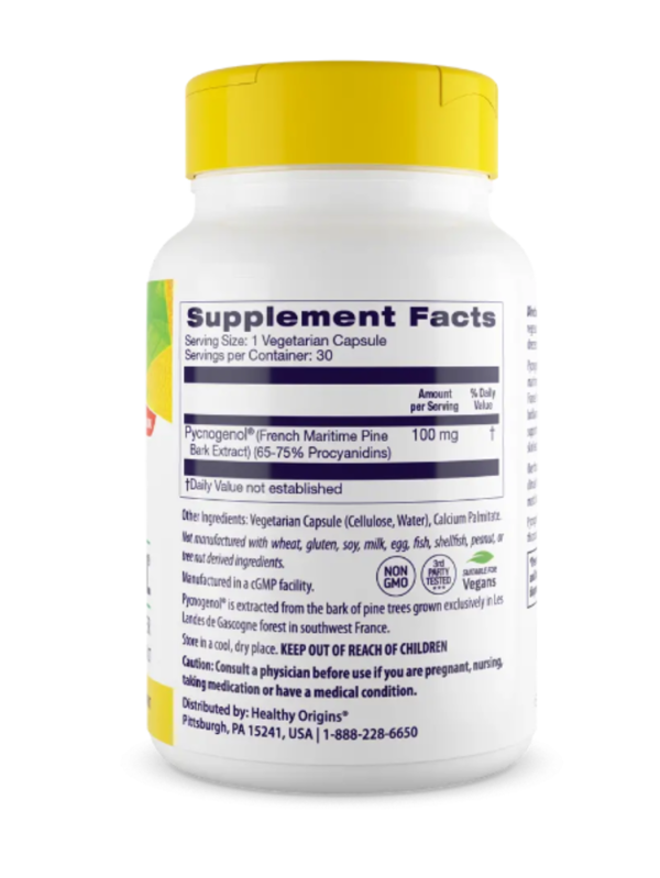 Healthy Origins, Pycnogenol, 100 mg, 30 Veggie Caps