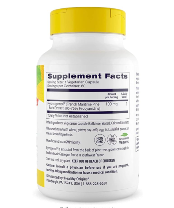 Healthy Origins, Pycnogenol, 100 mg, 60 Veggie Caps