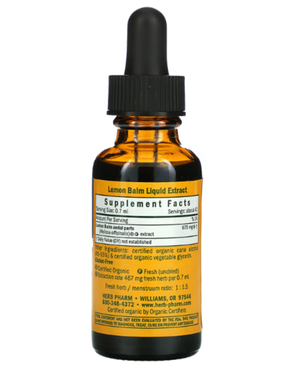 Herb Pharm, Lemon Balm, 1 fl oz (30 ml)