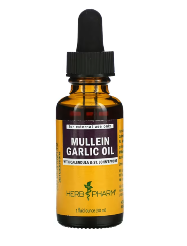 Herb Pharm, Mullein Garlic Oil with Calendula & St. John's Wort, 1 fl oz (30 ml)