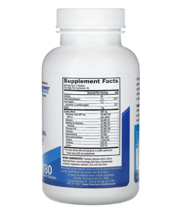 Houston Enzymes, TriEnza Chewable, 180 Chewable Tablets