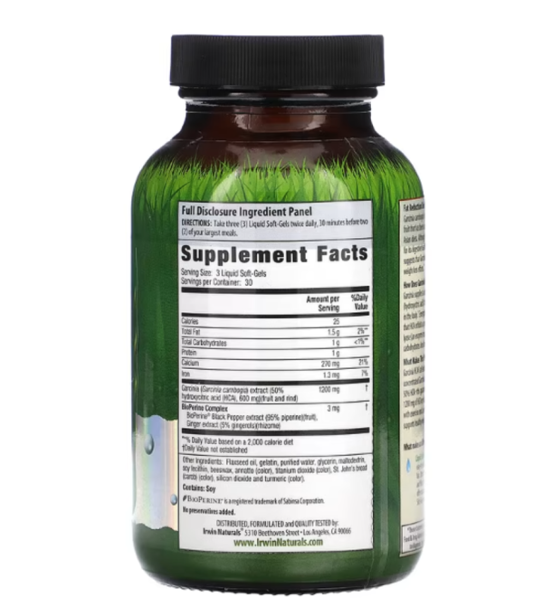 Irwin Naturals, Garcinia HCA, 90 Liquid Soft-Gels