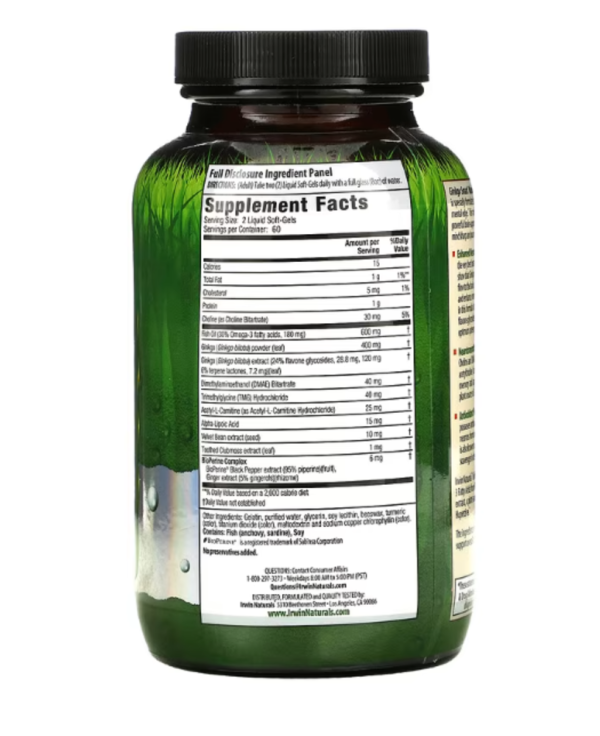 Irwin Naturals, Ginkgo Smart, Maximum Focus & Memory, 120 Liquid Soft-Gels