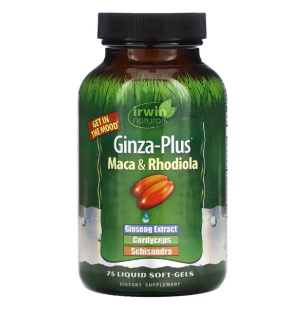 Irwin Naturals, Ginza-Plus, Maca & Rhodiola , 75 Liquid Soft-Gels