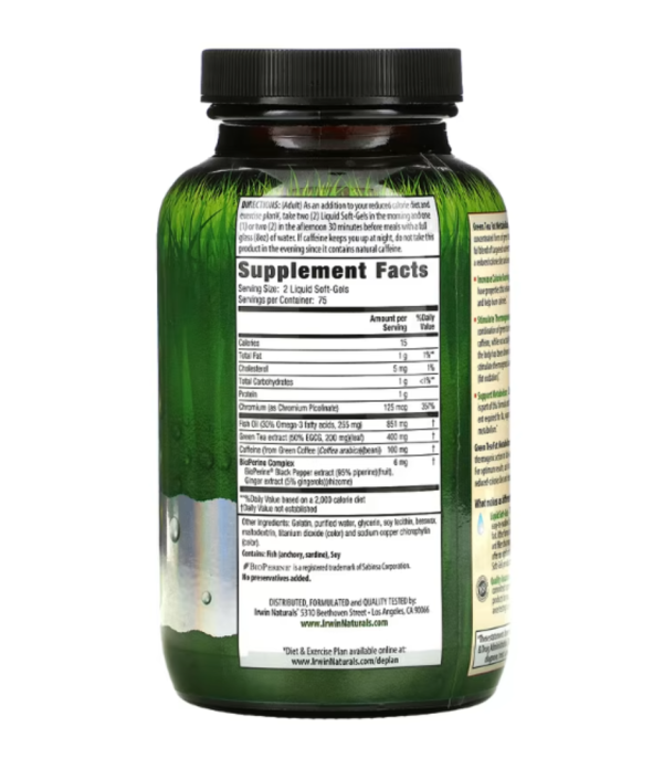 Irwin Naturals, Green Tea Fat Metabolizer, 150 Liquid Soft Gels