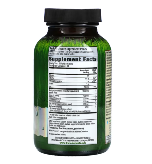 Irwin Naturals, Mighty Moringa, 60 Liquid Soft-Gels