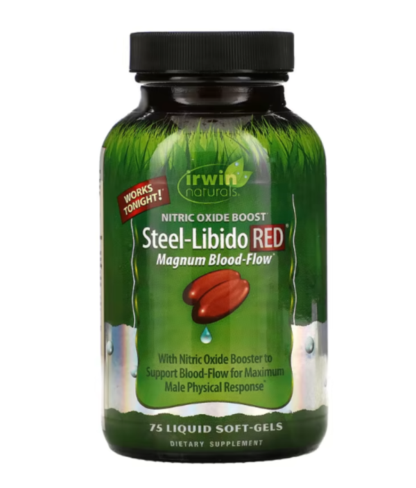 Irwin Naturals, Steel-Libido Red, Magnum Blood-Flow, 75 Liquid Soft-Gels