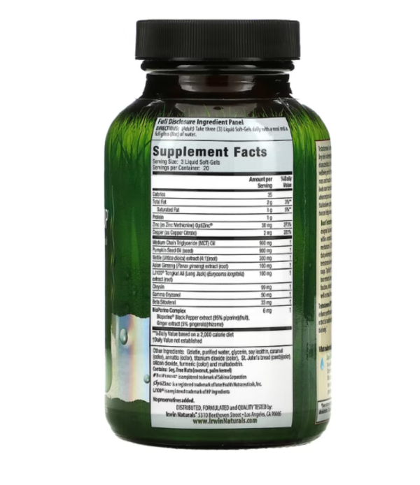 Irwin Naturals, Testosterone UP, 60 Liquid Soft-Gels