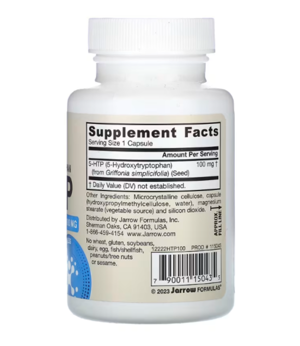 Jarrow Formulas, 5-HTP, 100 mg, 60 Veggie Caps