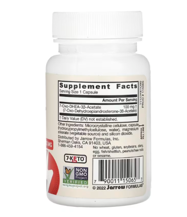 Jarrow Formulas, 7-Keto DHEA, 100 mg, 90 Veggie Caps