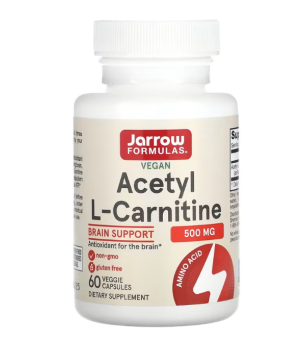 Jarrow Formulas, Acetyl L-Carnitine, 500 mg, 60 Veggie Capsules