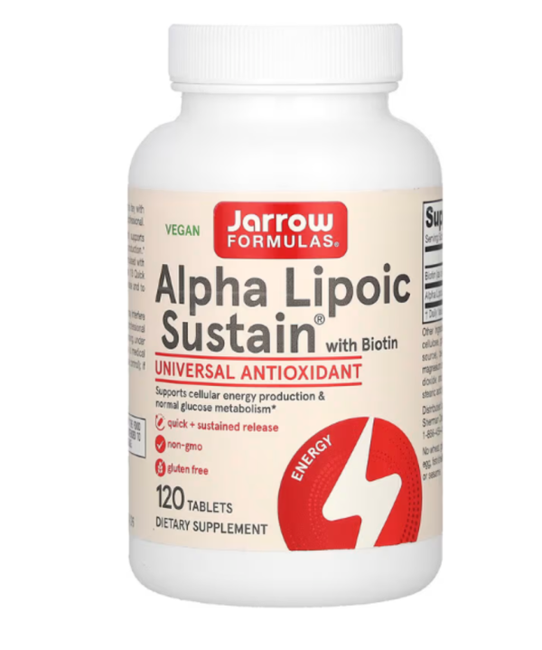 Jarrow Formulas, Alpha Lipoic Sustain with Biotin, 120 Tablets