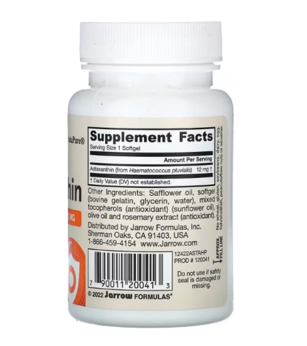 Jarrow Formulas, Astaxanthin, 12 mg, 30 Softgels