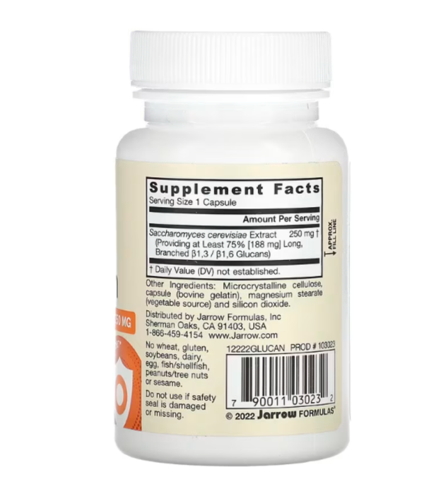 Jarrow Formulas, Beta Glucan, 250 mg, 60 Capsules