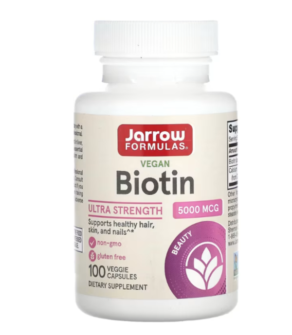 Jarrow Formulas, Biotin, 5,000 mcg, 100 Veggie Capsules