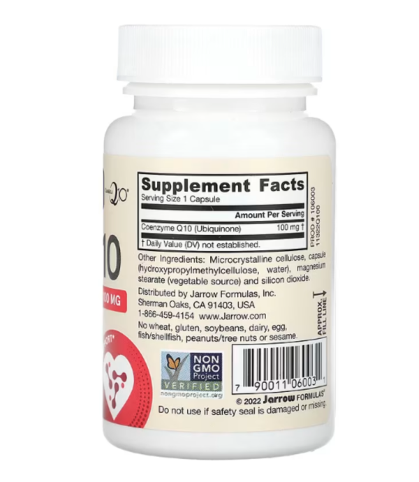 Jarrow Formulas, Co-Q10, 100 mg, 60 Veggie Capsules