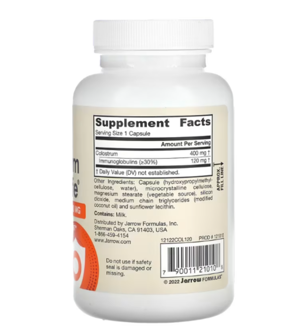 Jarrow Formulas, Colostrum Prime Life, 500 mg, 120 Capsules