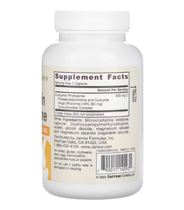 Jarrow Formulas, Curcumin Phytosome, 500 mg, 120 Veggie Capsules
