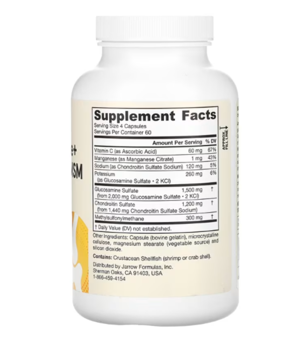 Jarrow Formulas, Glucosamine + Chondroitin + MSM , 240 Capsules