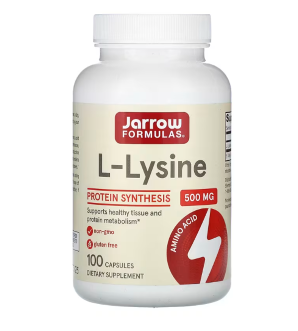 Jarrow Formulas, L-Lysine, 500 mg, 100 Capsules