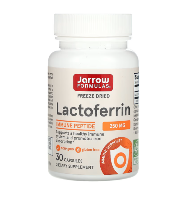 Jarrow Formulas, Lactoferrin, Freeze Dried, 250 mg, 30 Capsules